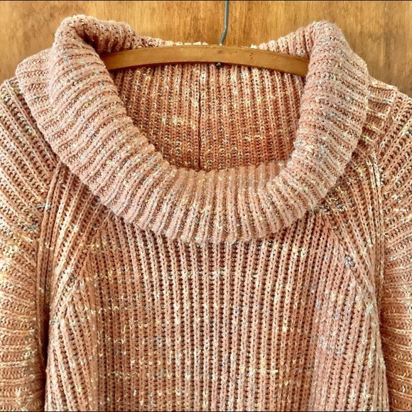 Free People Leo Cowl Neck Sweater Petal Combo NWOT - Picture 6 of 13